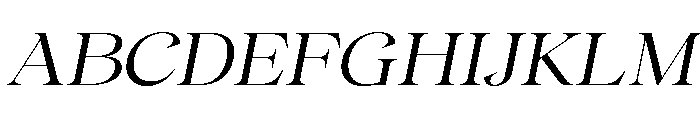 Gentara Light Slanted Font UPPERCASE
