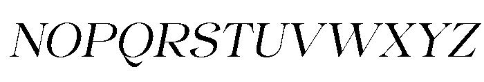 Gentara Light Slanted Font UPPERCASE