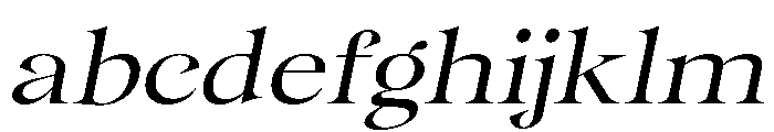 Gentara Light Slanted FONT