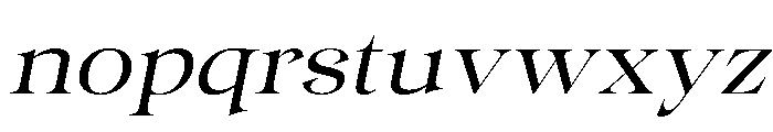 Gentara Light Slanted Font LOWERCASE