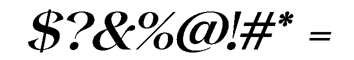 Gentara Medium Slanted Font OTHER CHARS
