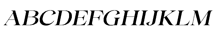 Gentara Medium Slanted Font UPPERCASE
