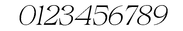 Gentara Thin Slanted Font OTHER CHARS