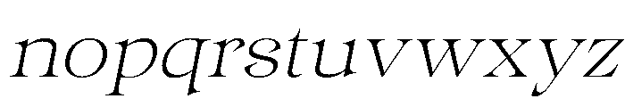 Gentara Thin Slanted Font LOWERCASE