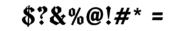 Gentry Crown Font OTHER CHARS