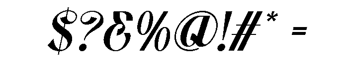 Genya Italic Font OTHER CHARS
