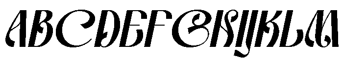 Genya Italic Font UPPERCASE