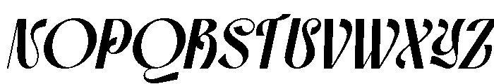 Genya Italic Font UPPERCASE