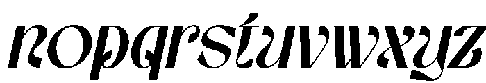 Genya Italic Font LOWERCASE