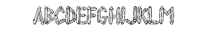 Geometric Crystal By Sq Regular Font UPPERCASE