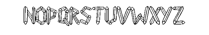 Geometric Crystal By Sq Regular Font LOWERCASE