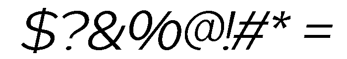 Geophy Light Italic Font OTHER CHARS