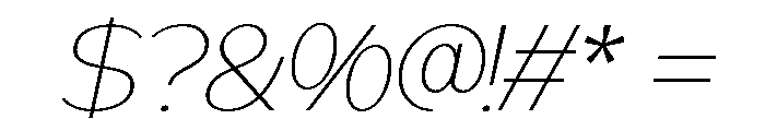 Geophy Thin Italic Font OTHER CHARS