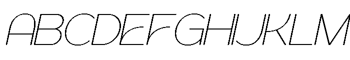 Geophy Thin Italic Font UPPERCASE