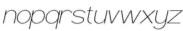 Geophy Thin Italic Font LOWERCASE