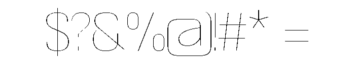 Georgette Thin Font OTHER CHARS