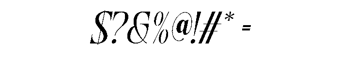 Georgia Praline Serif Italic Font OTHER CHARS