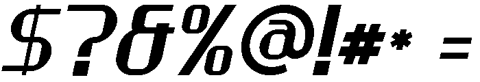 Geotouch Italic Font OTHER CHARS