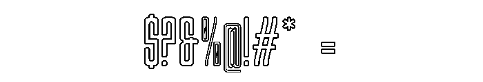Gerebong Outline Font OTHER CHARS