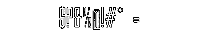 Gerebong Rough Outline Font OTHER CHARS