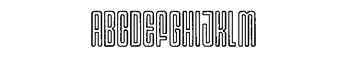 Gerebong Rough Outline Font UPPERCASE