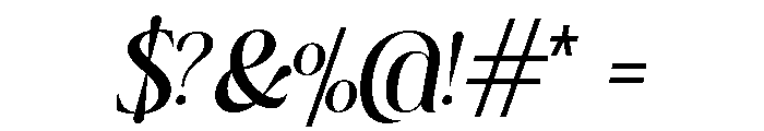 Gerhion Italic Font OTHER CHARS