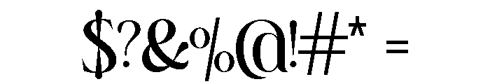 Gerhion Regular Font OTHER CHARS