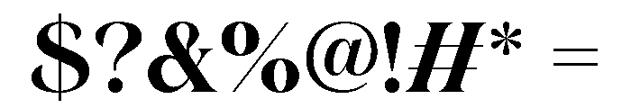 Gerstein-Bold Font OTHER CHARS