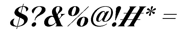 Gerstein-BoldItalic Font OTHER CHARS