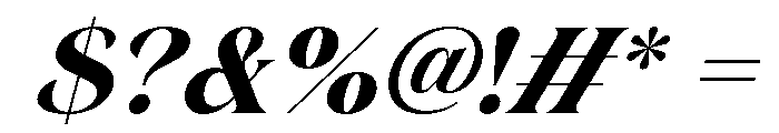 Gerstein-ExtraBoldItalic Font OTHER CHARS