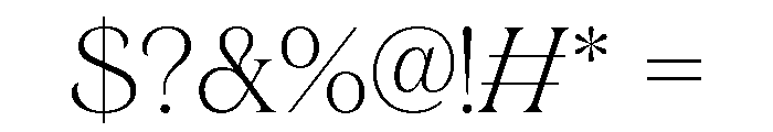 Gerstein-ExtraLight Font OTHER CHARS