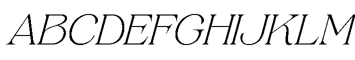 Gerstein-ExtraLightItalic Font UPPERCASE
