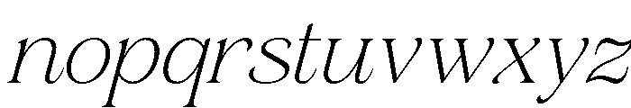 Gerstein-ExtraLightItalic Font LOWERCASE