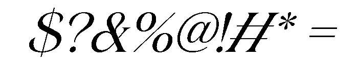 Gerstein-Italic Font OTHER CHARS