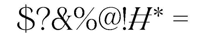 Gerstein-Light Font OTHER CHARS