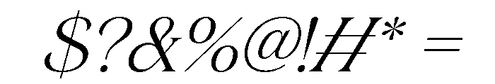 Gerstein-LightItalic Font OTHER CHARS