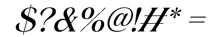 Gerstein-MediumItalic Font OTHER CHARS