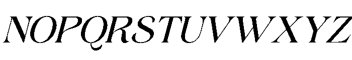 Gerstein-MediumItalic Font UPPERCASE