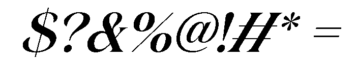Gerstein-SemiBoldItalic Font OTHER CHARS