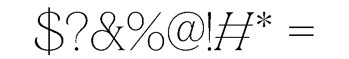 Gerstein-Thin Font OTHER CHARS