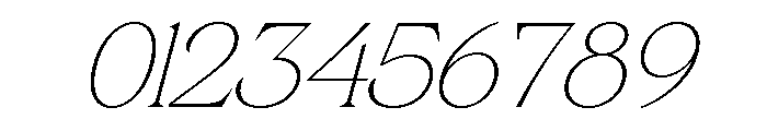 Gerstein-ThinItalic Font OTHER CHARS