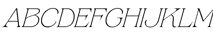 Gerstein-ThinItalic Font UPPERCASE