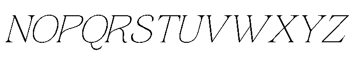 Gerstein-ThinItalic Font UPPERCASE