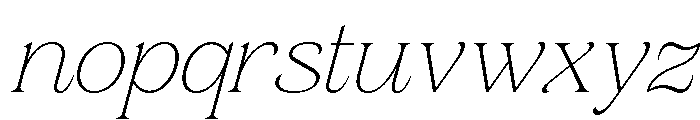 Gerstein-ThinItalic Font LOWERCASE