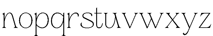 Gerstein-Thin Font LOWERCASE