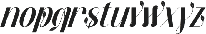 GEESOR UNIQUE Regular Italic otf (400) Font LOWERCASE