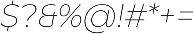 Geaba Thin Italic otf (100) Font OTHER CHARS