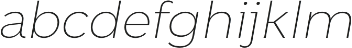Geaba Thin Italic otf (100) Font LOWERCASE