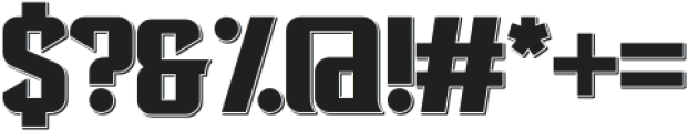 Gearshift Shadow otf (400) Font OTHER CHARS
