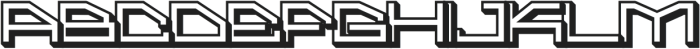 Gefalent Extrude Right otf (400) Font UPPERCASE
